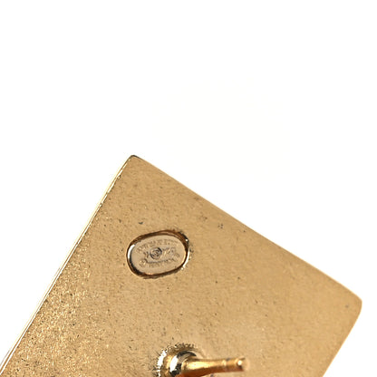 Chanel Metal CC Square Earrings Gold 4 of 5
