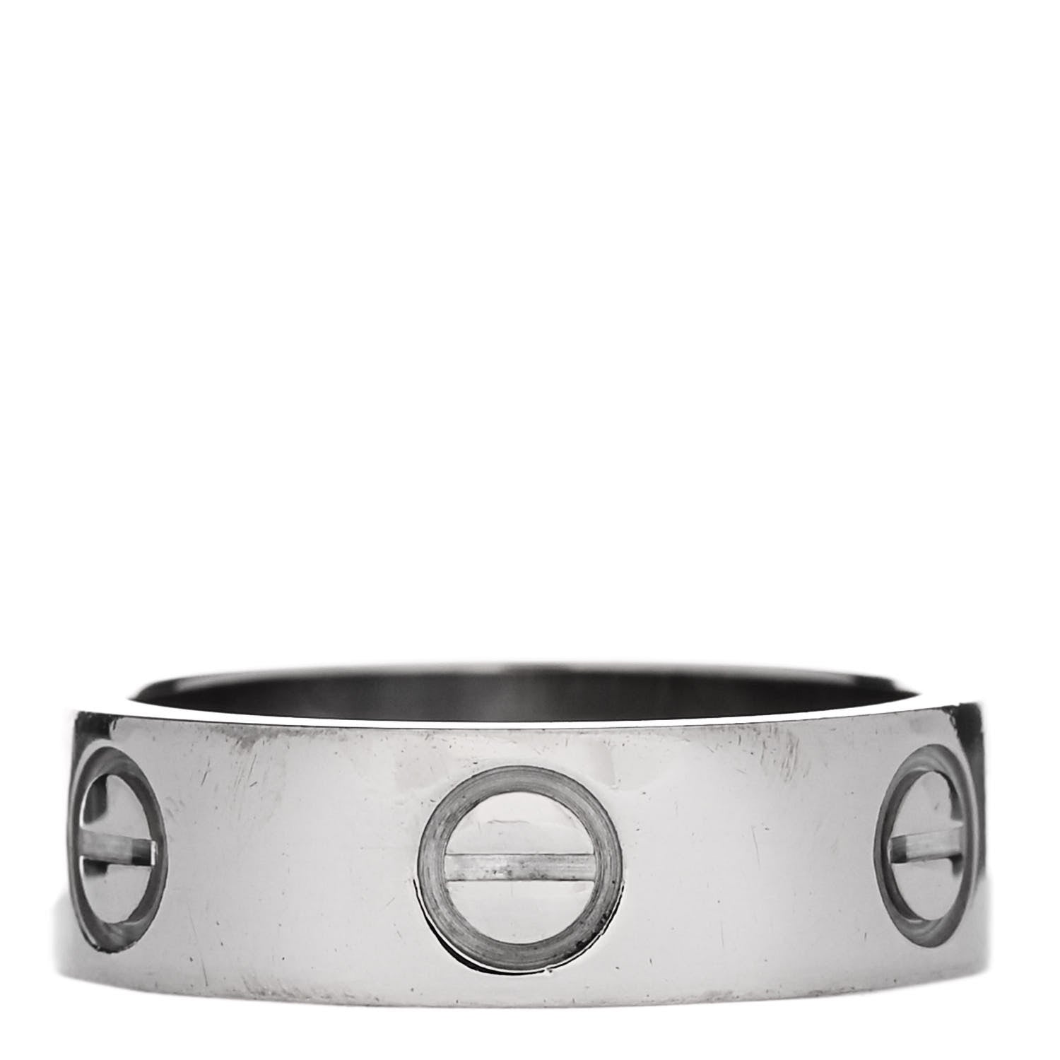 Cartier 18K White Gold 5.5mm LOVE Ring 49 4.75 3 of 4