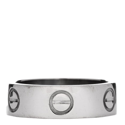 Cartier 18K White Gold 5.5mm LOVE Ring 49 4.75 3 of 4