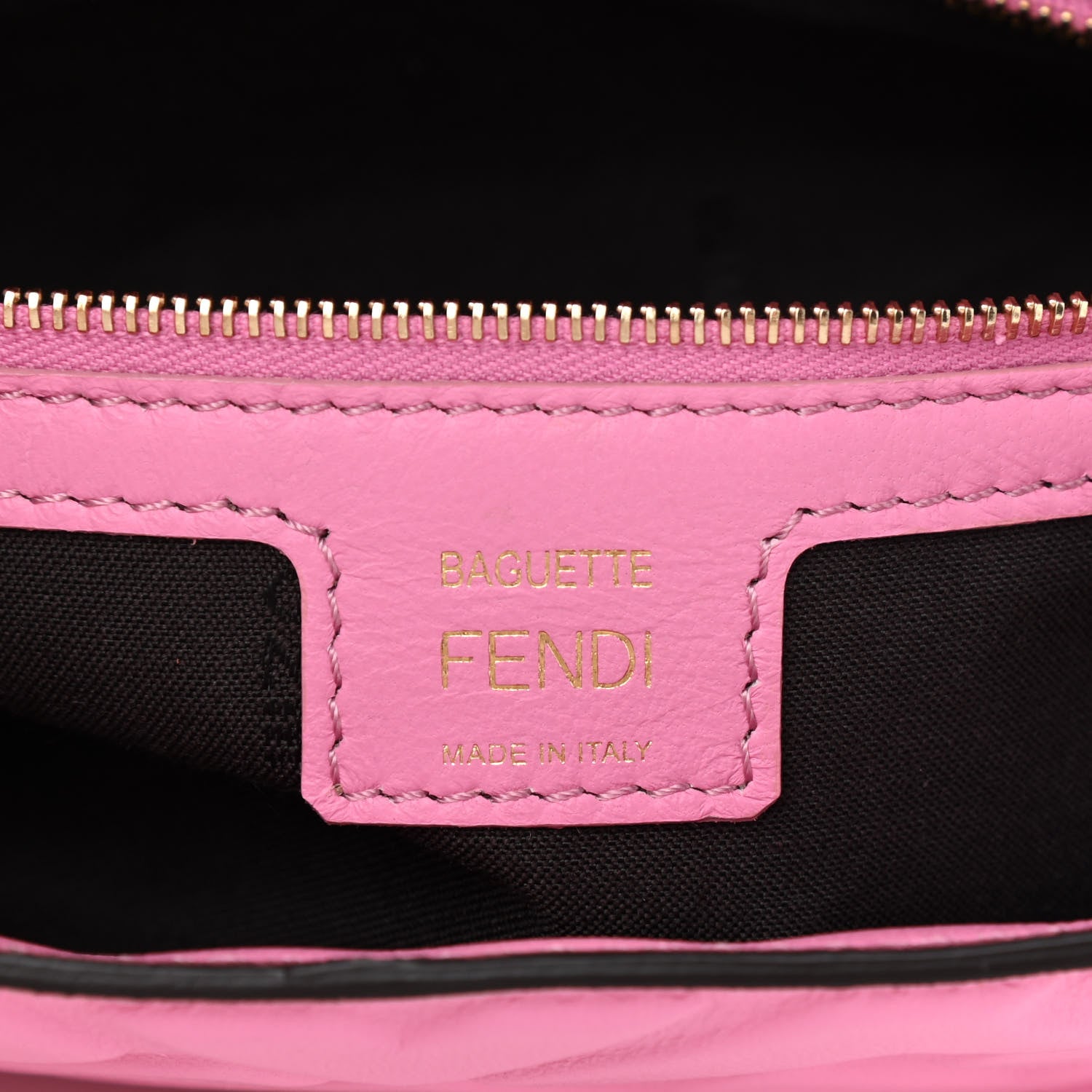 Fendi Nappa FF 1974 Embossed Baguette Lollypop 6 of 12