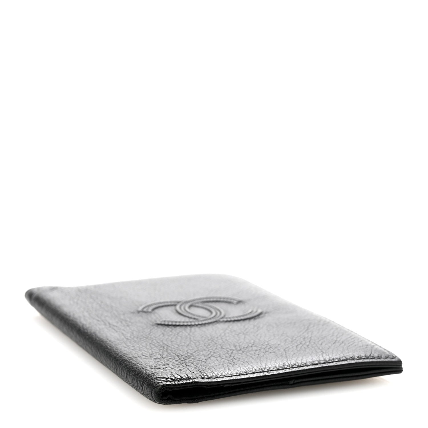 Chanel Grained Calfskin CC Passport Holder Wallet Black 4 of 11