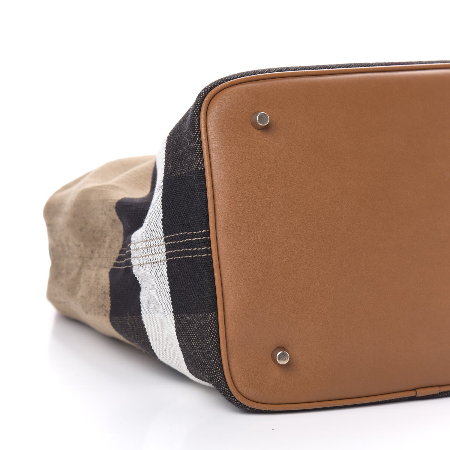 Burberry Canvas Mega Check Medium Ashby Hobo Saddle Brown 10 of 12