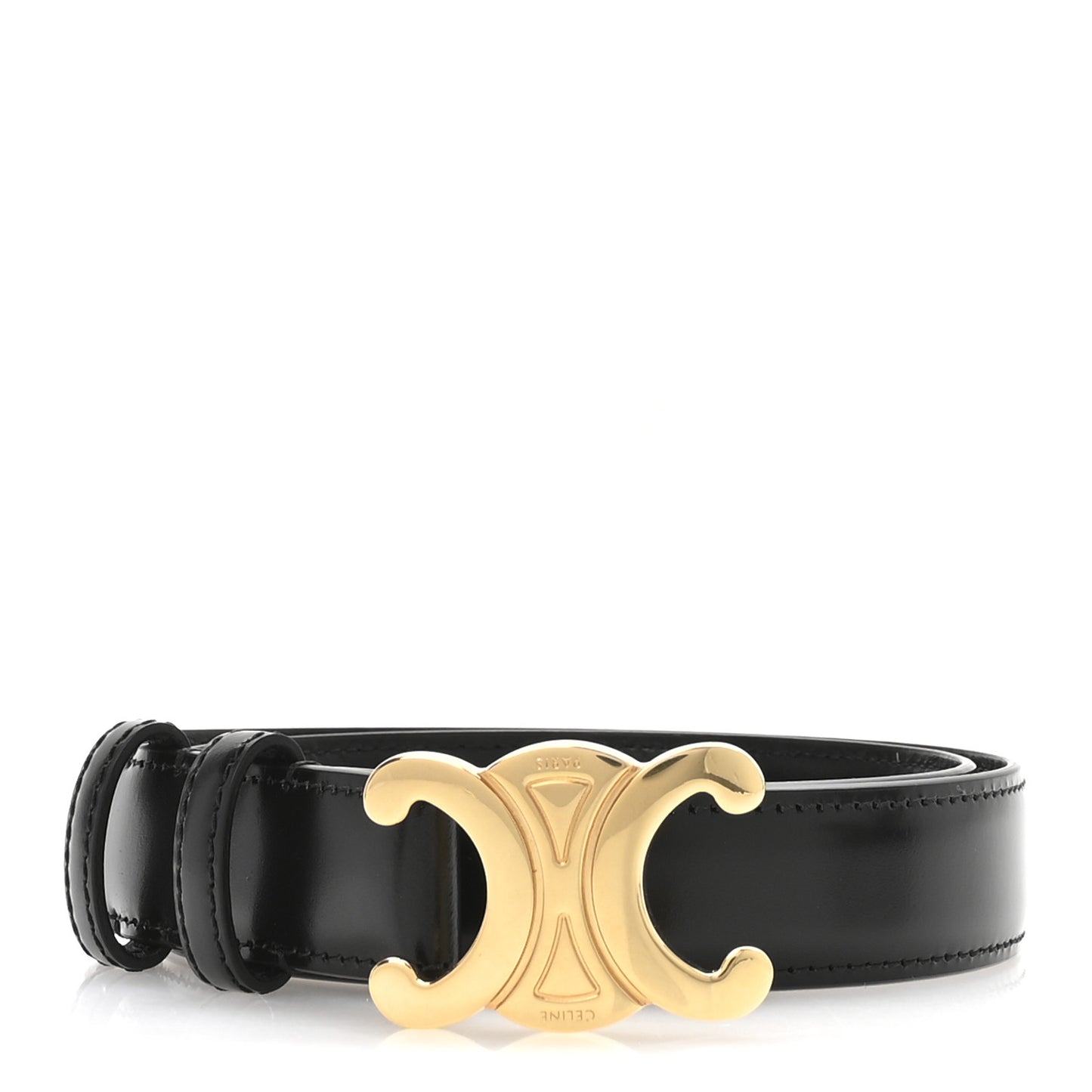 Box Calfskin Small 18mm Triomphe Belt 70 28 Black