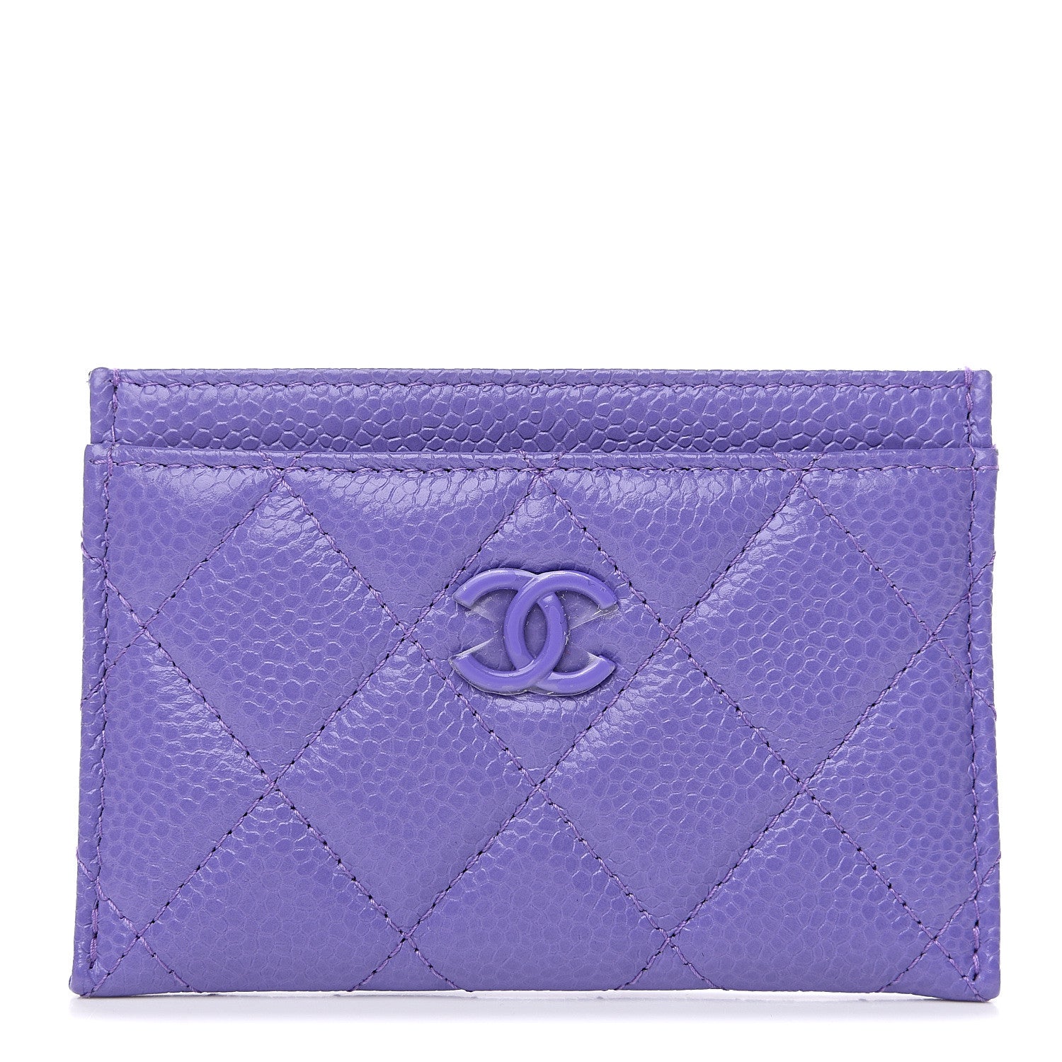 Chanel Caviar Quilted Incognito Card Holder Purple 1 of 8