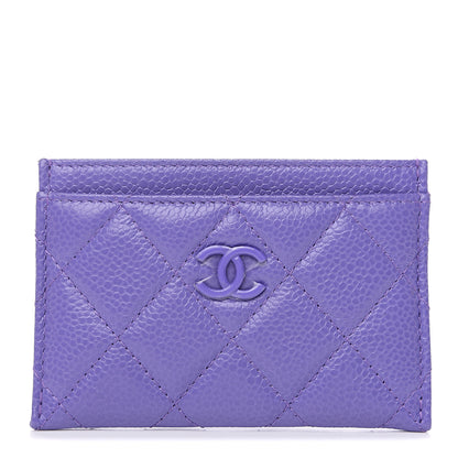 Chanel Caviar Quilted Incognito Card Holder Purple 1 of 8