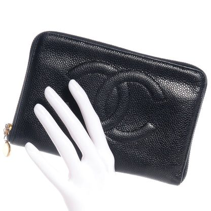 Chanel Caviar CC Zip Around Wallet Black 2 of 9
