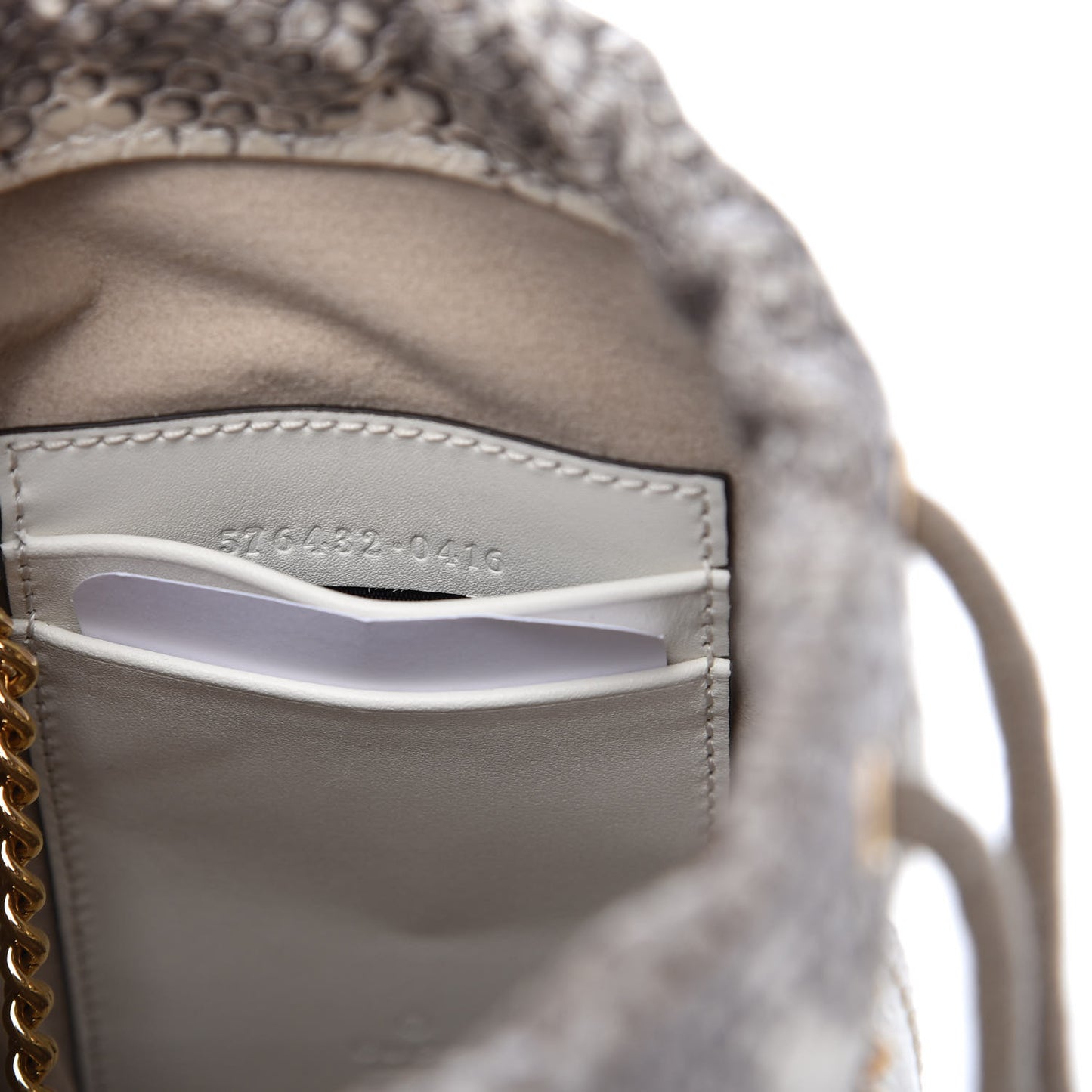 Snakeskin Mini Zumi Bucket Bag Grey