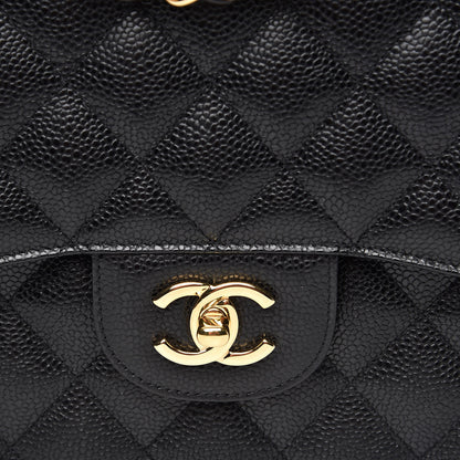 Chanel Caviar Quilted Jumbo Double Flap Black 10 of 11
