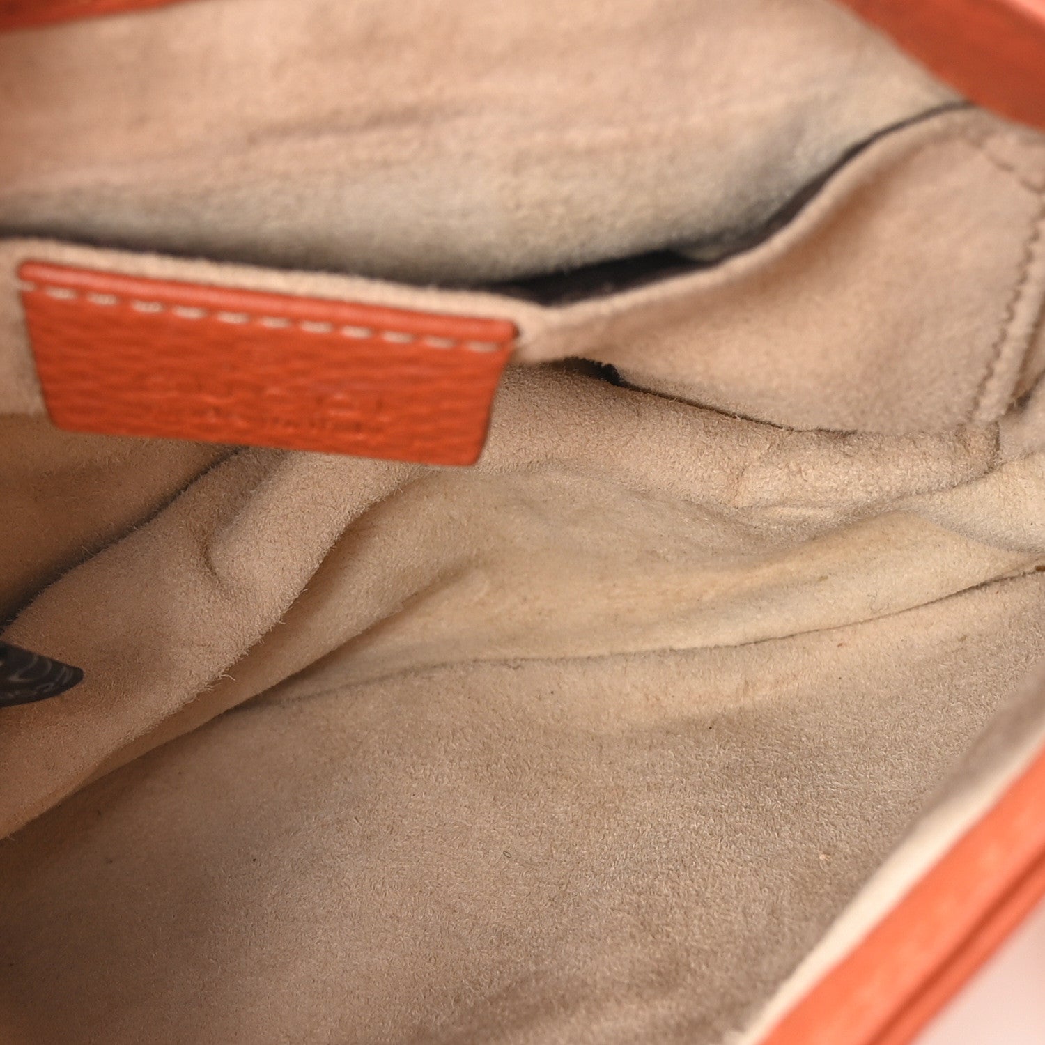 Gucci Pebbled Calfskin Small 1973 Chain Shoulder Bag Orange 5 of 10
