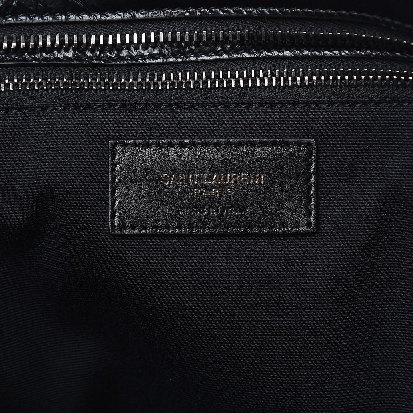 Crinkled Calfskin Matelasse Monogram Large Niki Shopping Tote Bag Black