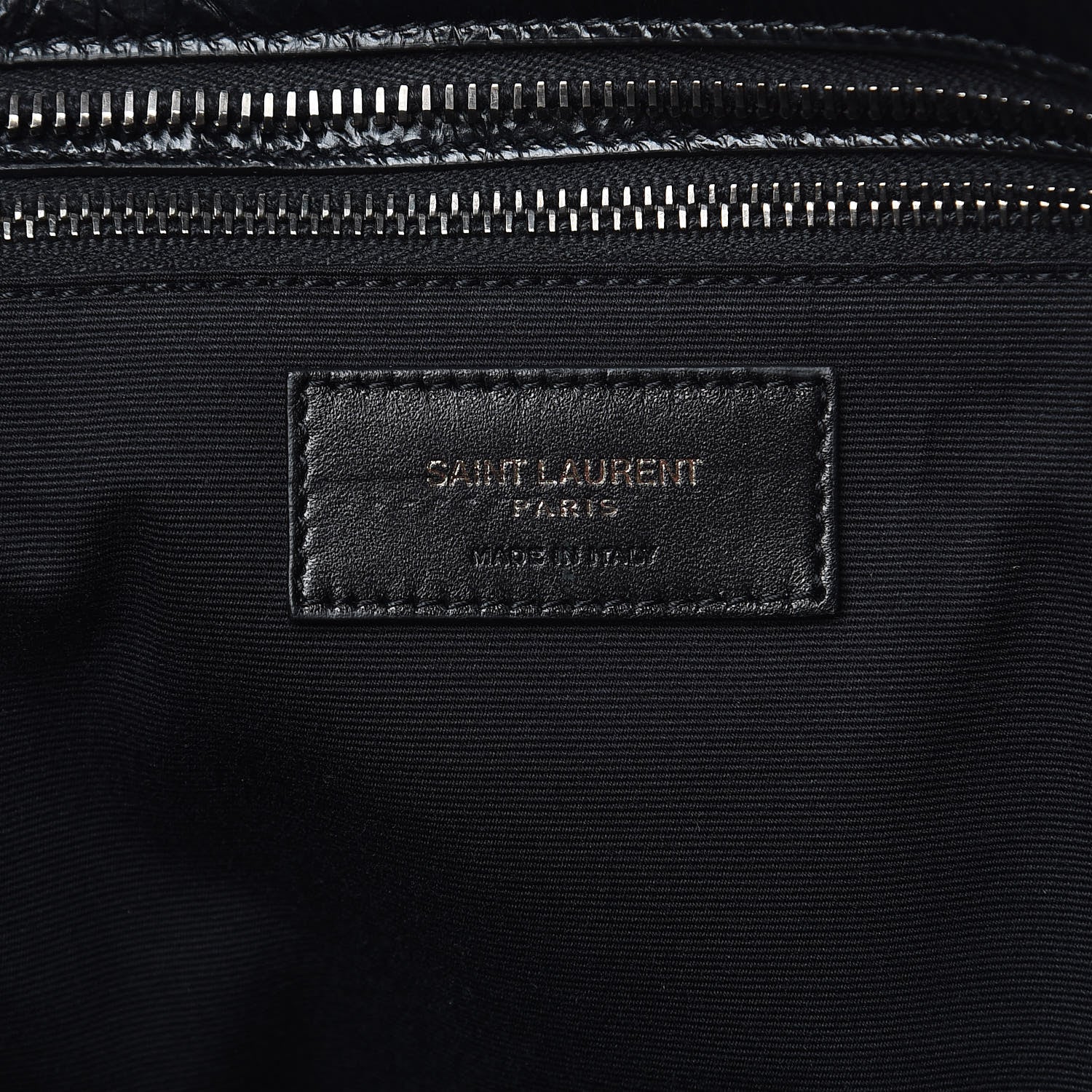 Saint Laurent Crinkled Calfskin Matelasse Monogram Large Niki Shopping Tote Bag Black 7 of 10