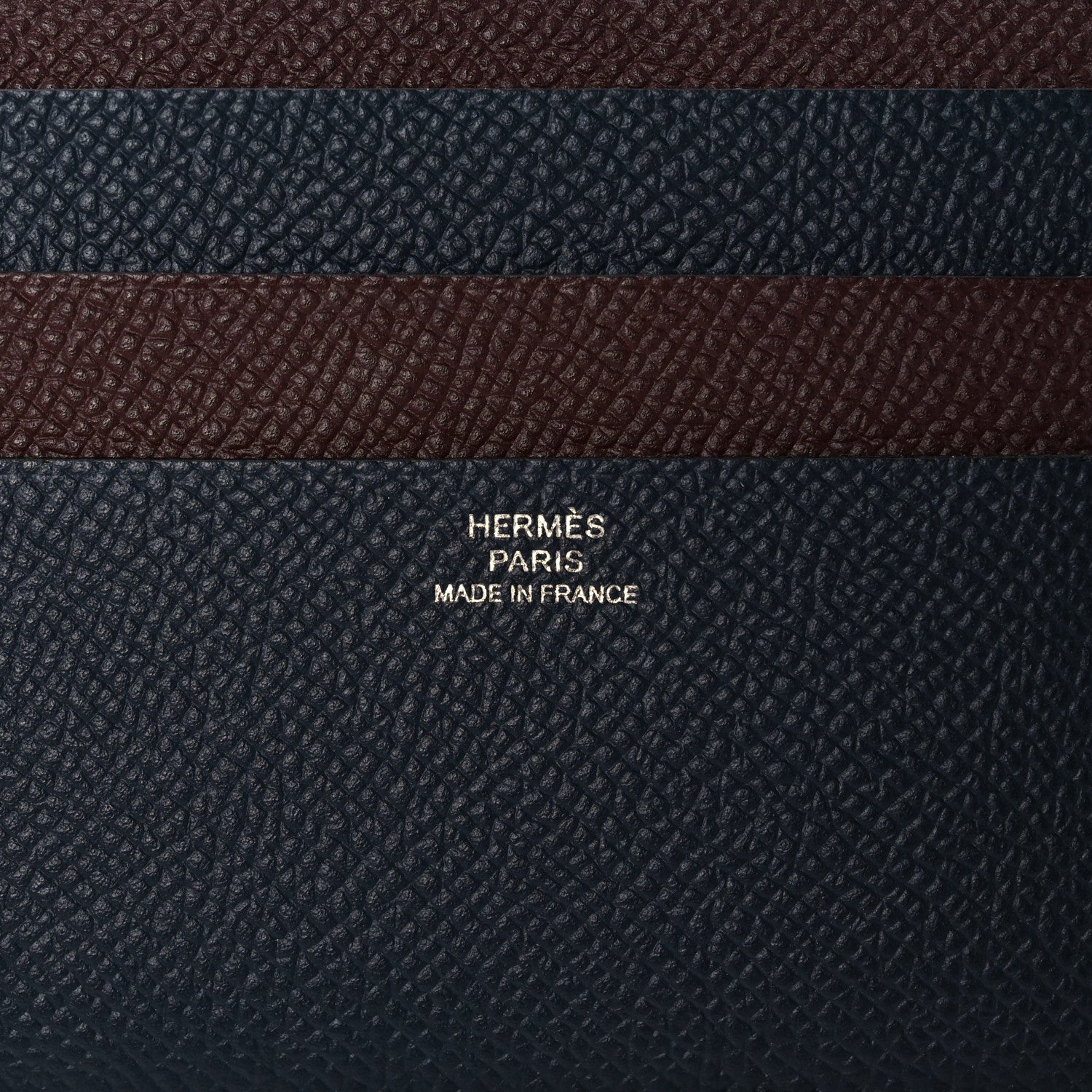 Hermes Epsom City 8CC Colorblock Card Holder Bleu Indigo Bordeaux 6 of 7