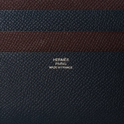 Hermes Epsom City 8CC Colorblock Card Holder Bleu Indigo Bordeaux 6 of 7