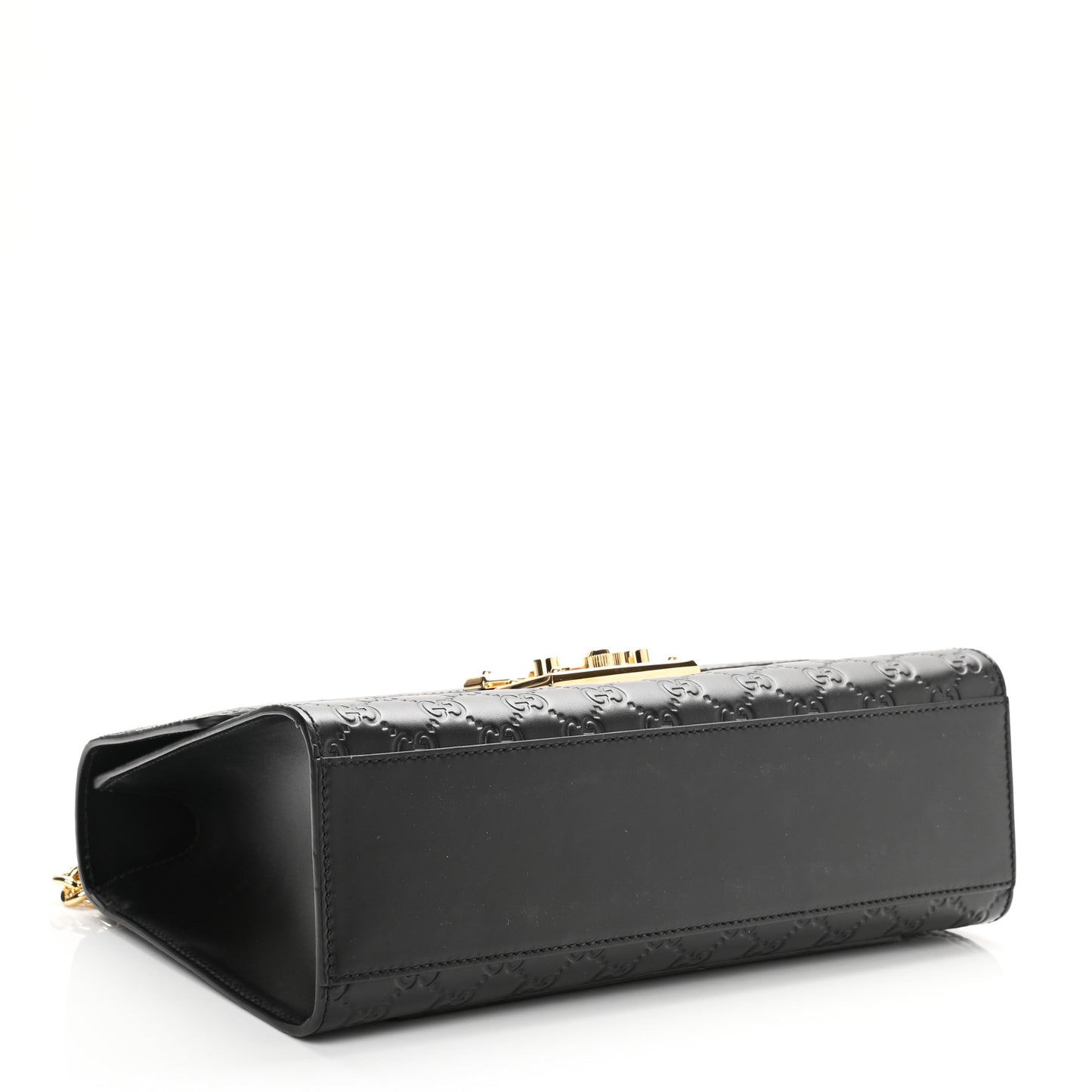 Guccissima Medium Padlock Shoulder Bag Black