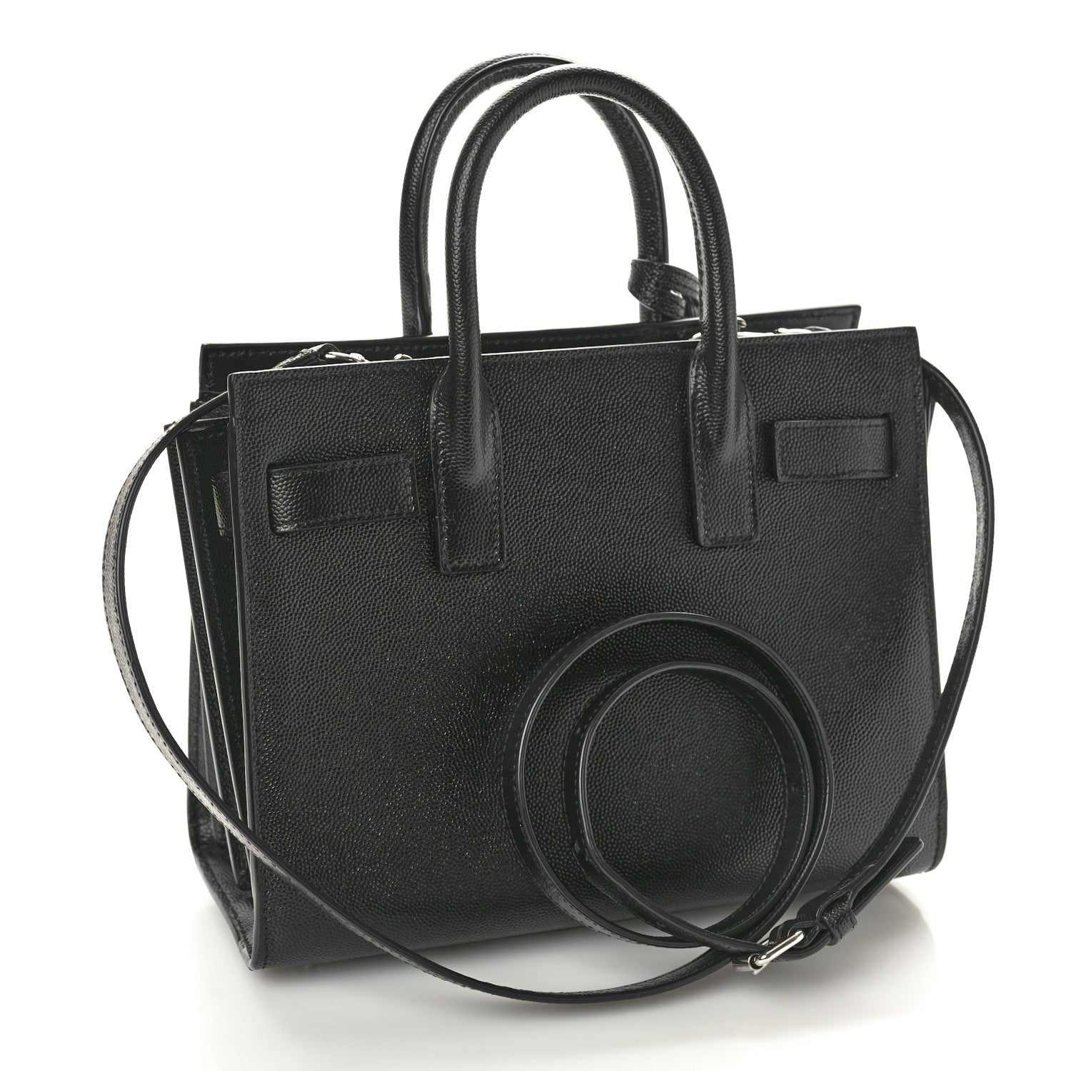 Saint Laurent Grained Calfskin Nano Sac De Jour Black 3 of 10