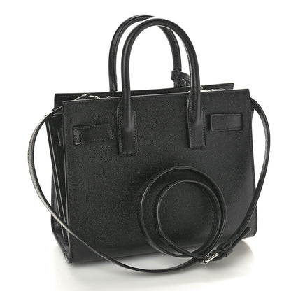 Saint Laurent Grained Calfskin Nano Sac De Jour Black 3 of 10