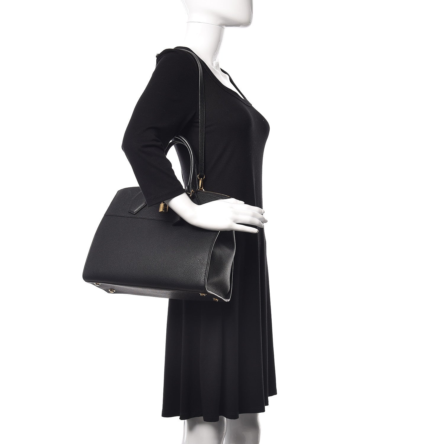 Louis Vuitton Taurillon City Steamer MM Black 2 of 11