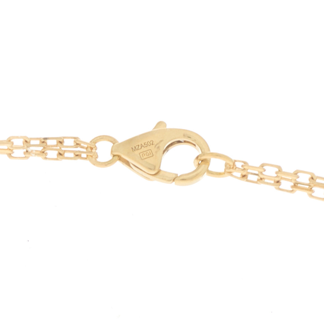 18K Yellow Gold 2 Diamond LOVE Necklace