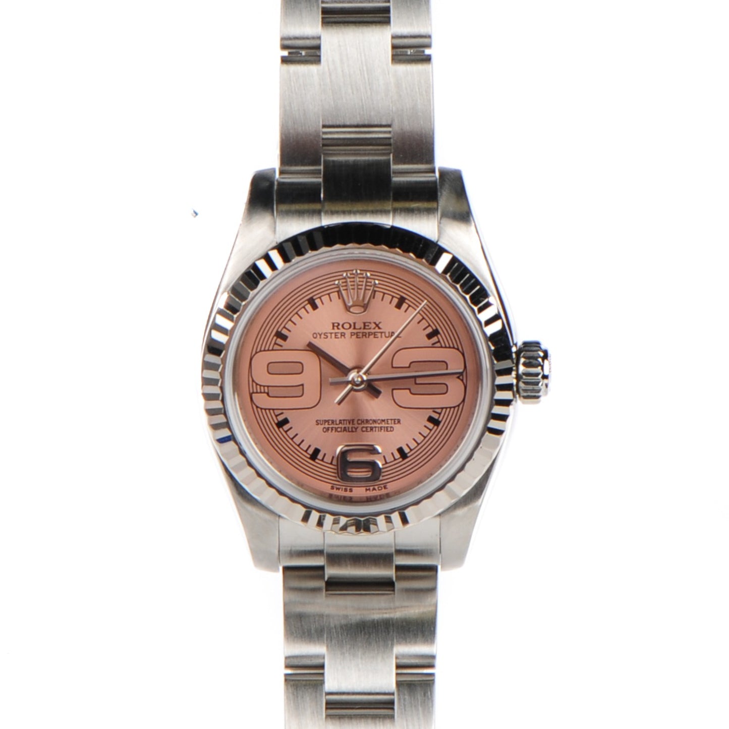 Stainless Steel 26mm Oyster Perpetual Watch Pink 176234
