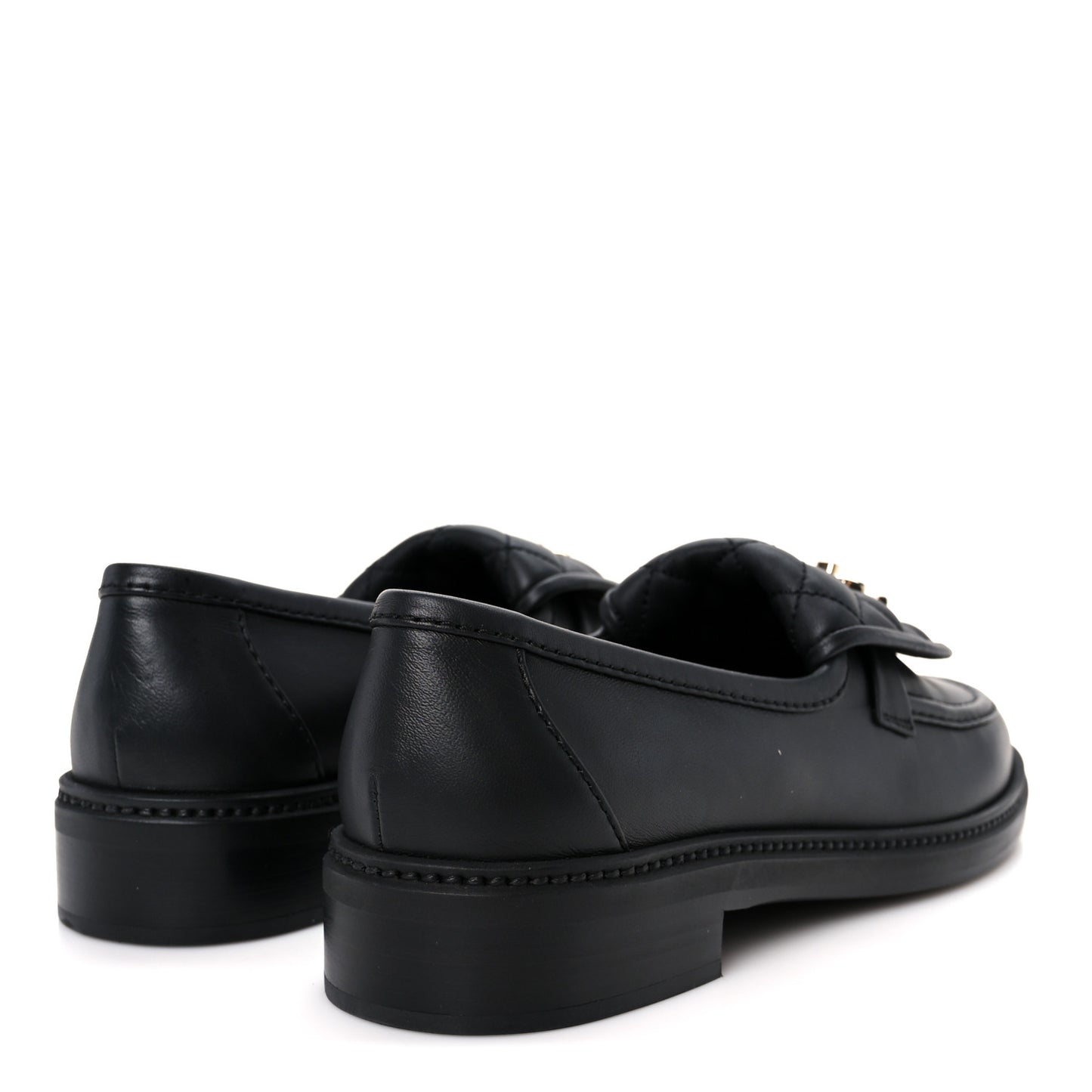 Lambskin Quilted CC Turnlock Loafers 39 Black