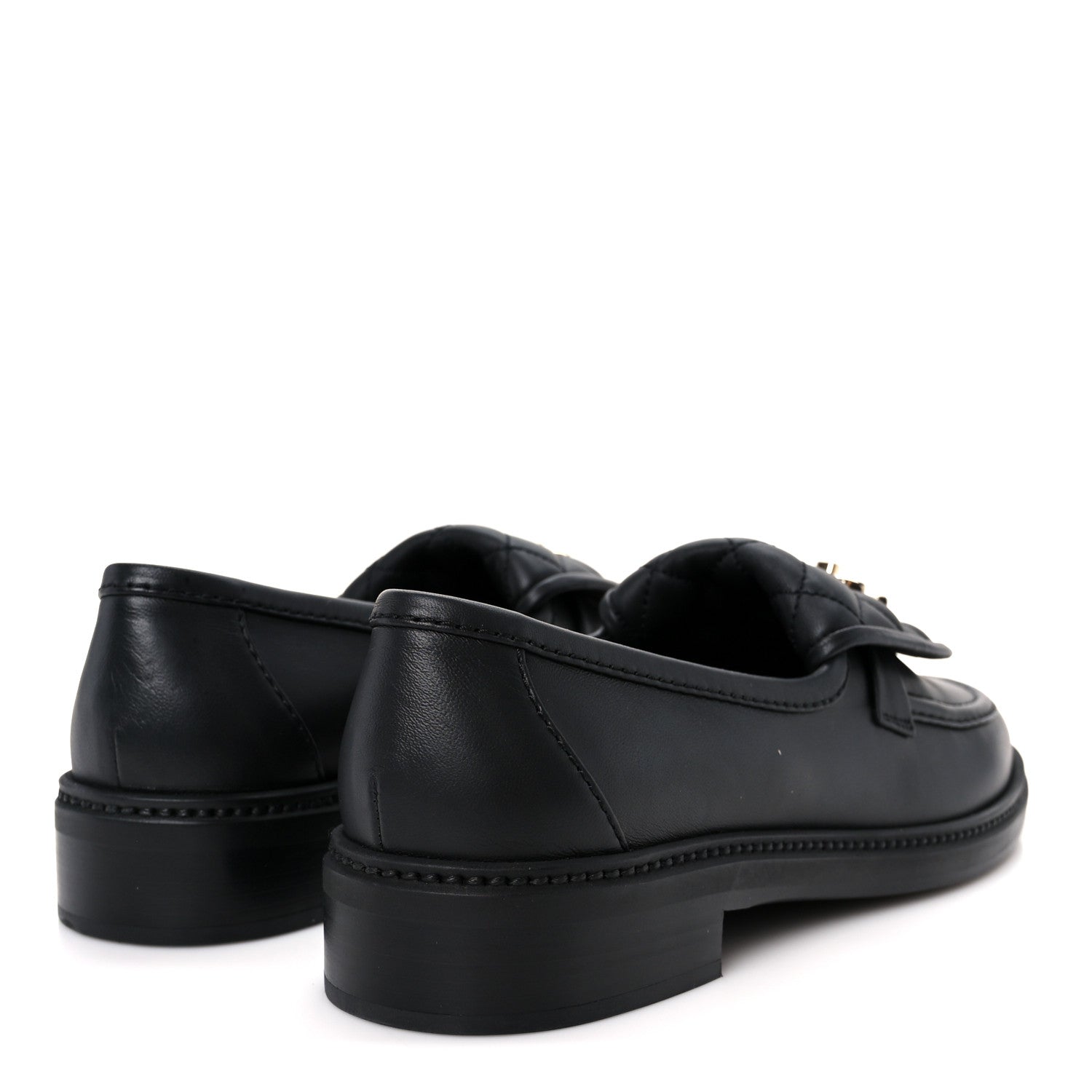 Chanel Lambskin Quilted CC Turnlock Loafers 39 Black 5 of 11