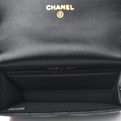 Chanel Lambskin Quilted CC Hook Card Holder Black 4 of 9