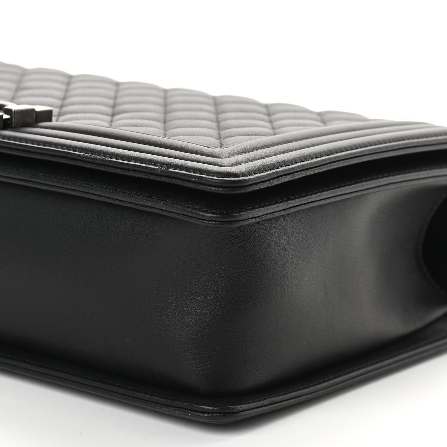 Calfskin Quilted New Medium Boy Flap Black