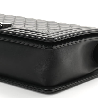 Chanel Calfskin Quilted New Medium Boy Flap Black 9 of 10