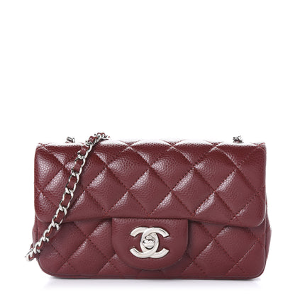 Chanel Caviar Quilted Extra Mini Flap Burgundy 1 of 9