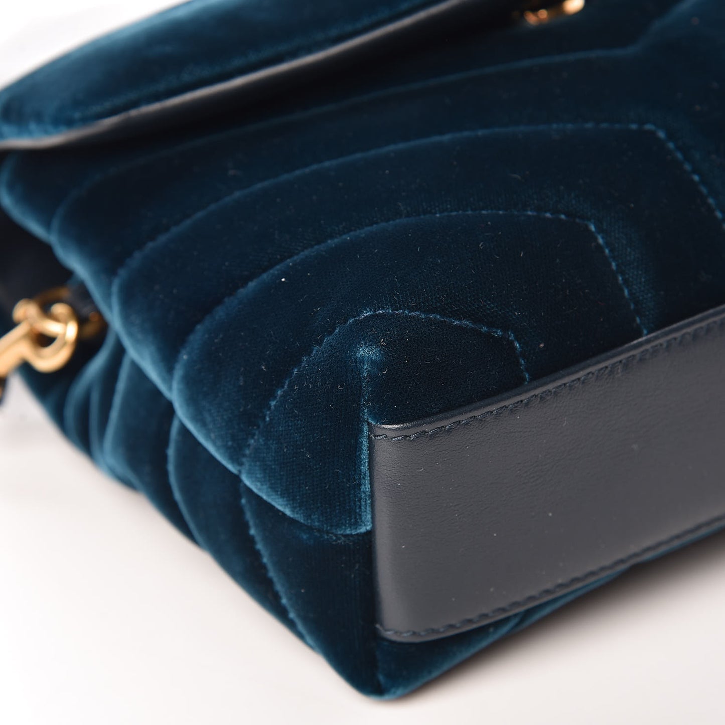 Velvet Y Quilted Monogram Toy Loulou Chain Satchel Dark Ottanio