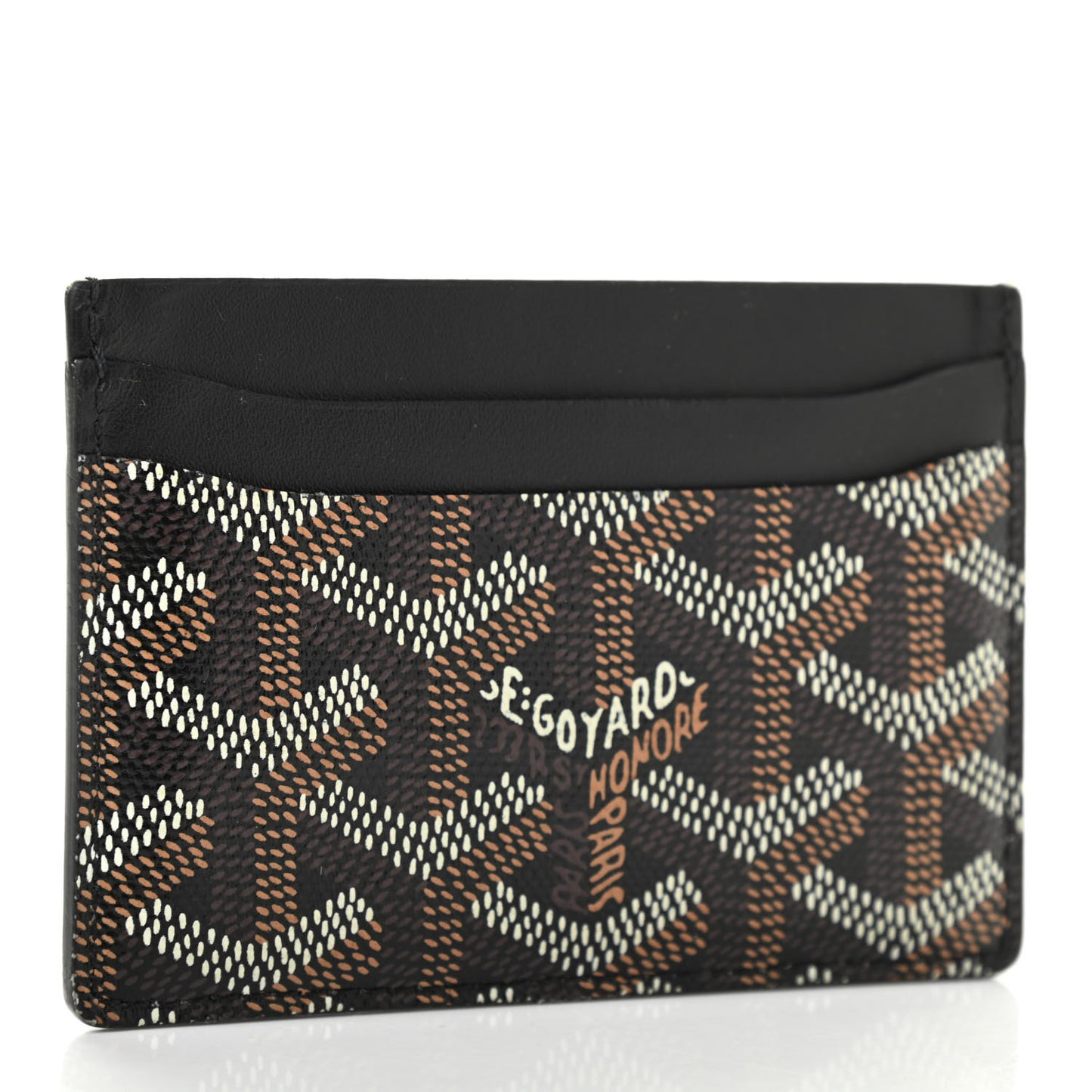 Goyardine Saint Sulpice Card Holder Black