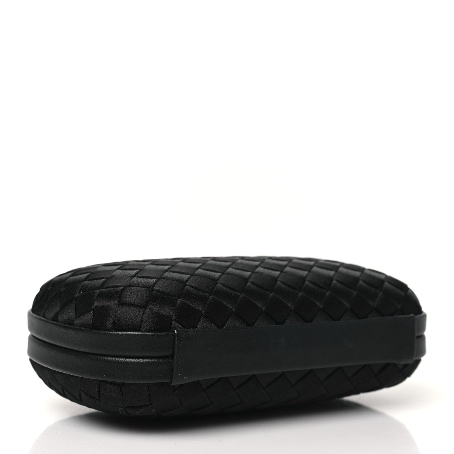 Bottega Veneta Satin Intreccio Impero Knot Clutch Black 4 of 9