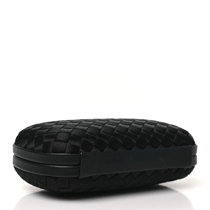 Bottega Veneta Satin Intreccio Impero Knot Clutch Black 4 of 9