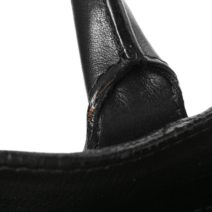 Burberry Derby Calfskin House Check Medium Banner Tote Black 9 of 12