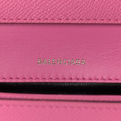 Balenciaga Signature Grained Calfskin Logo Print Ville Day Bag XS Rose Bubblegum Black 6 of 11