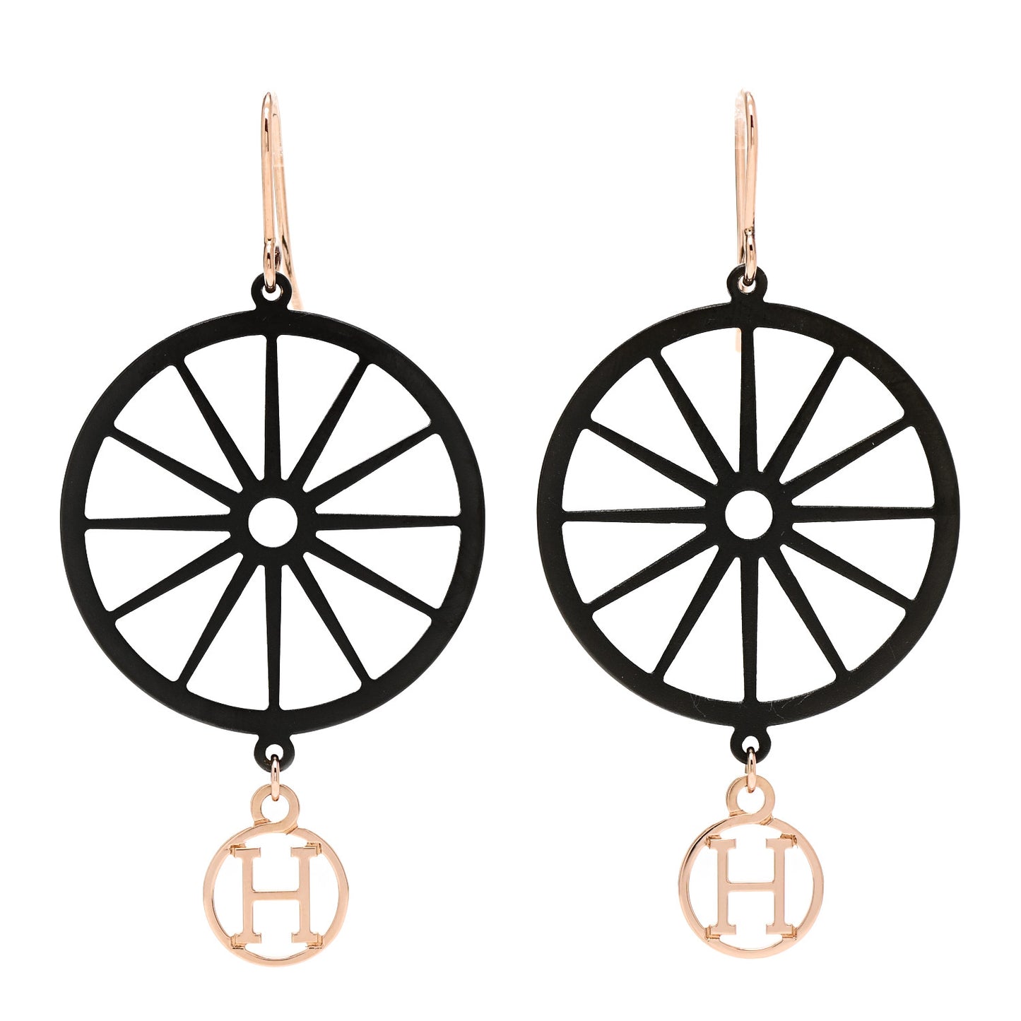 Sterling Silver 18K Rose Gold Crazy Caleche Earrings