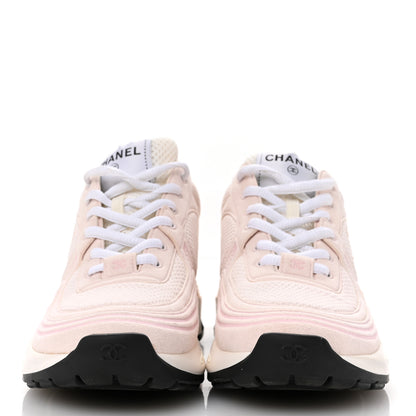 Chanel Fabric CC Womens Sneakers 38 Black 37 Light Pink 3 of 10