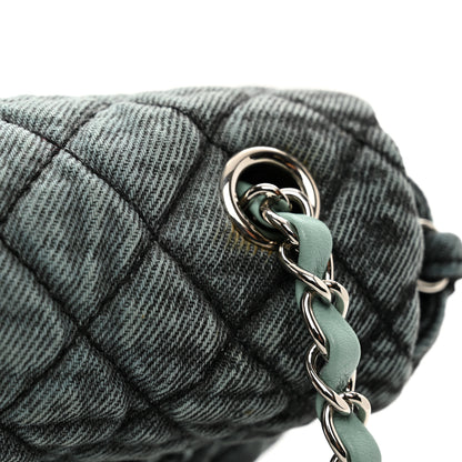 Chanel Washed Denim Quilted Small Denimpression Flap Blue Black Blue Black 11 of 11