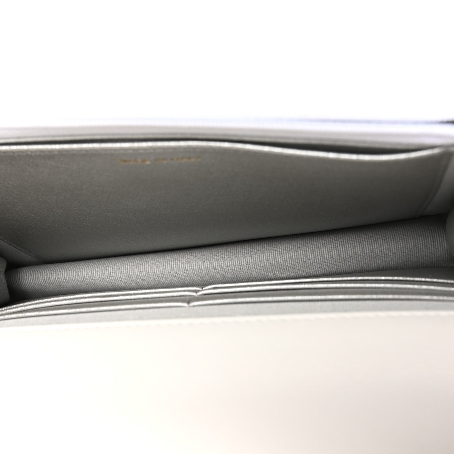 Shiny Calfskin Quilted Multicolor Top Handle Wallet On Chain WOC White