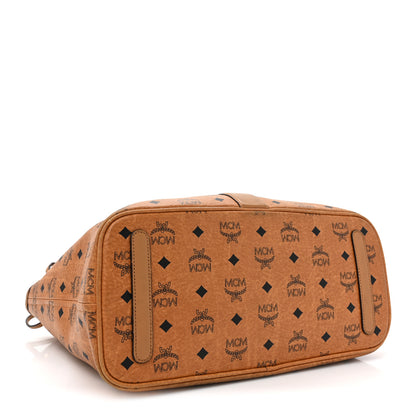 MCM Visetos Medium Liz Reversible Shopper Tote Cognac 6 of 25