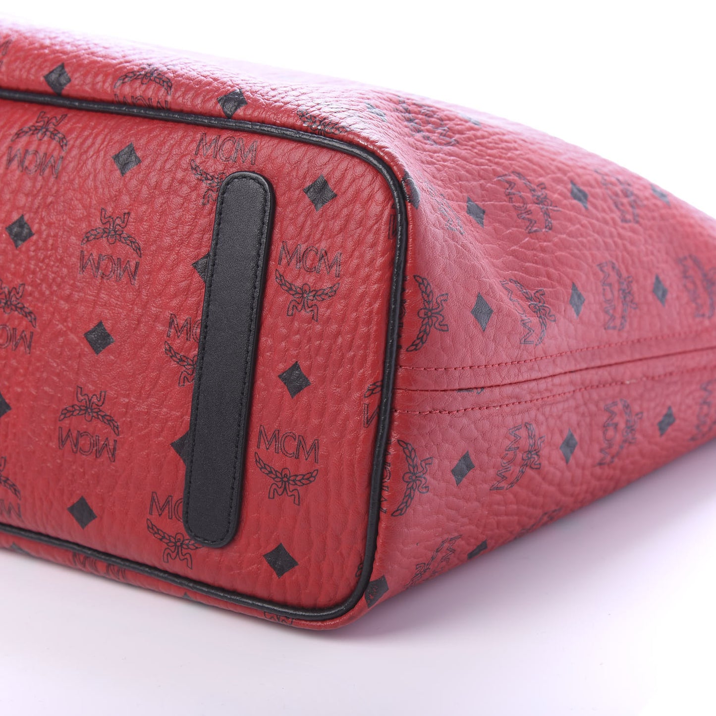 Visetos Medium Project Reversible Shopper Tote Ruby Red Black