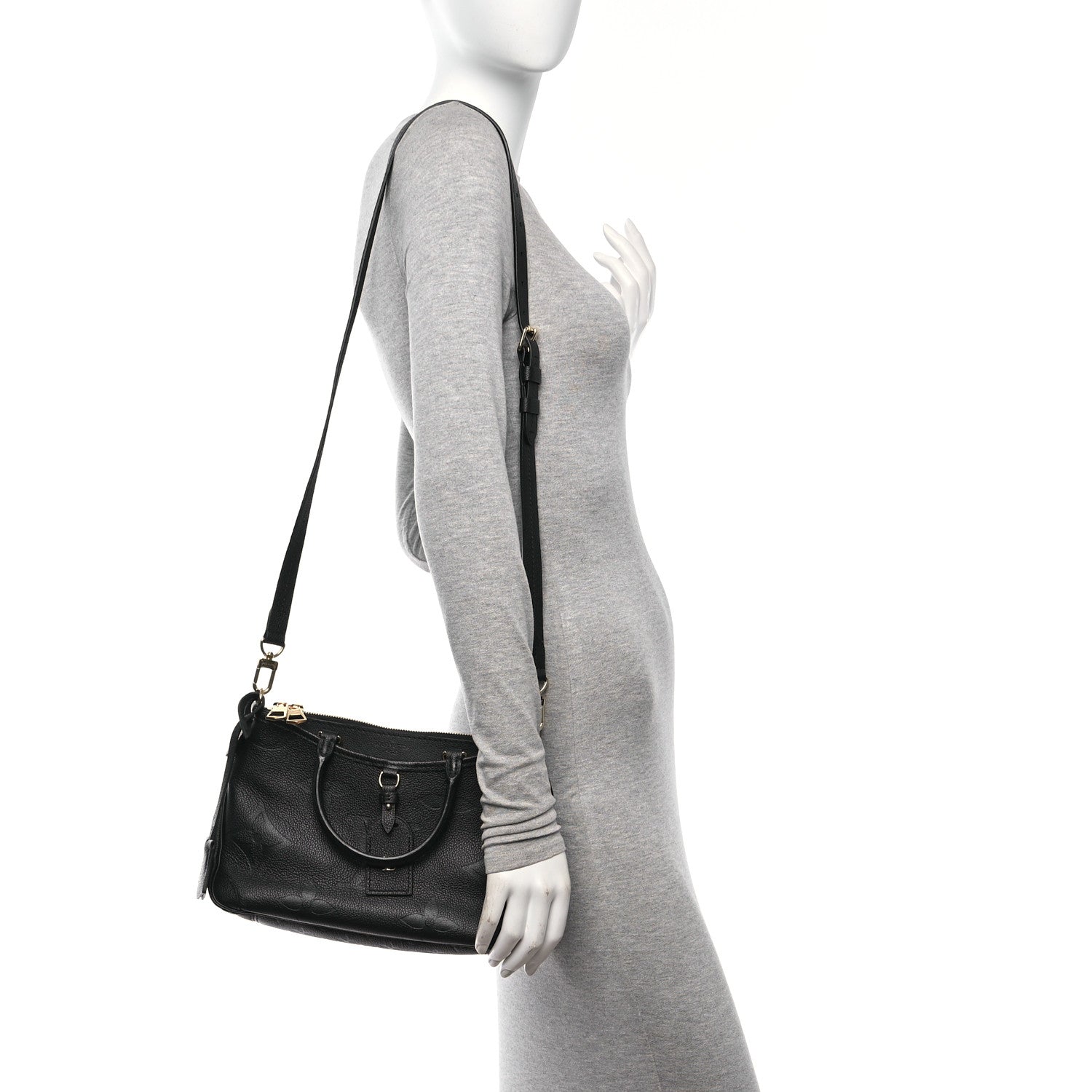 Louis Vuitton Empreinte Monogram Giant Trianon PM Black 3 of 8