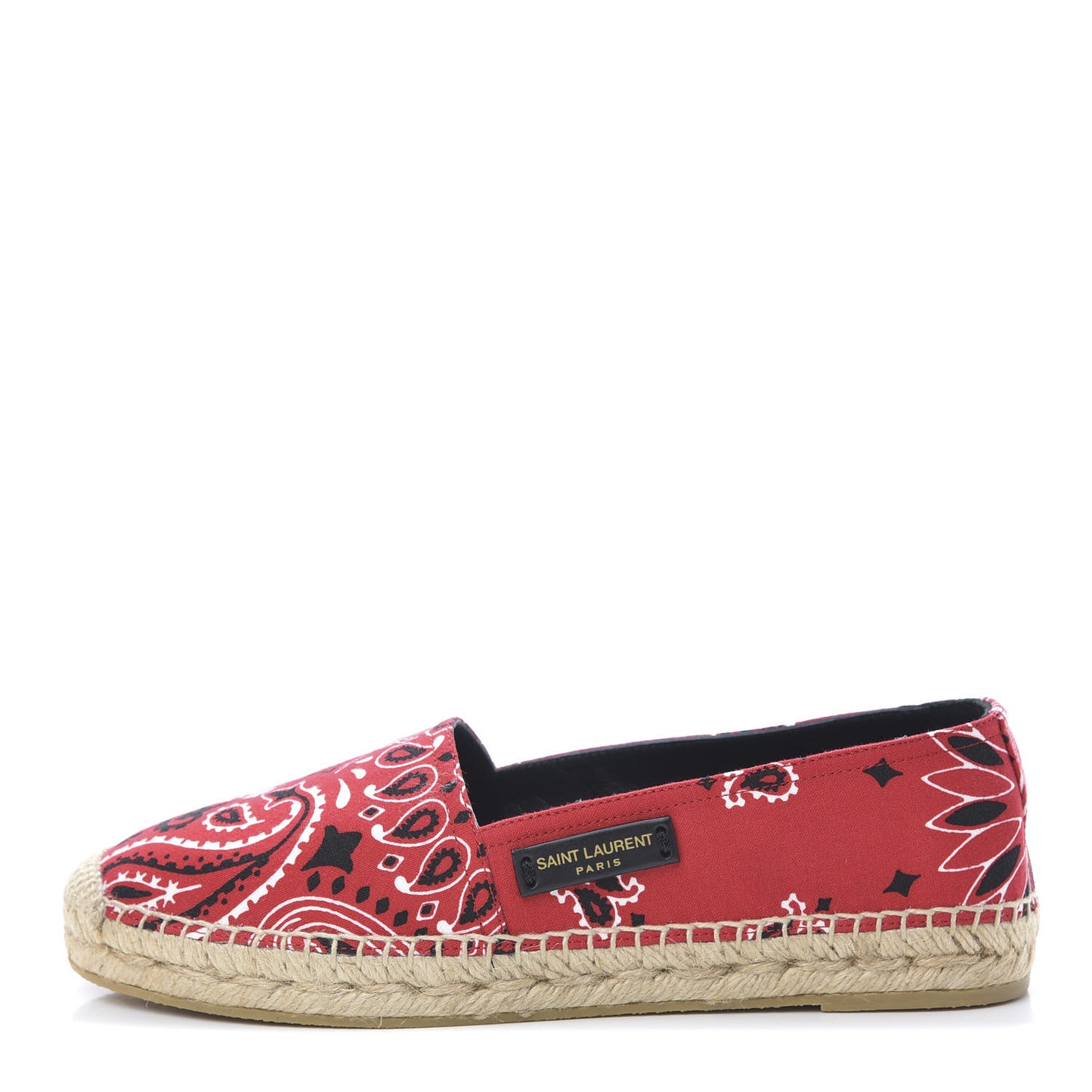 Bandana Print Canvas Espadrilles 36.5 Red