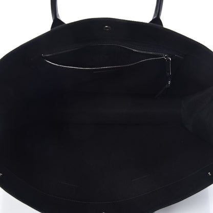 Saint Laurent Linen Calfskin Rive Gauche Tote Black 7 of 13