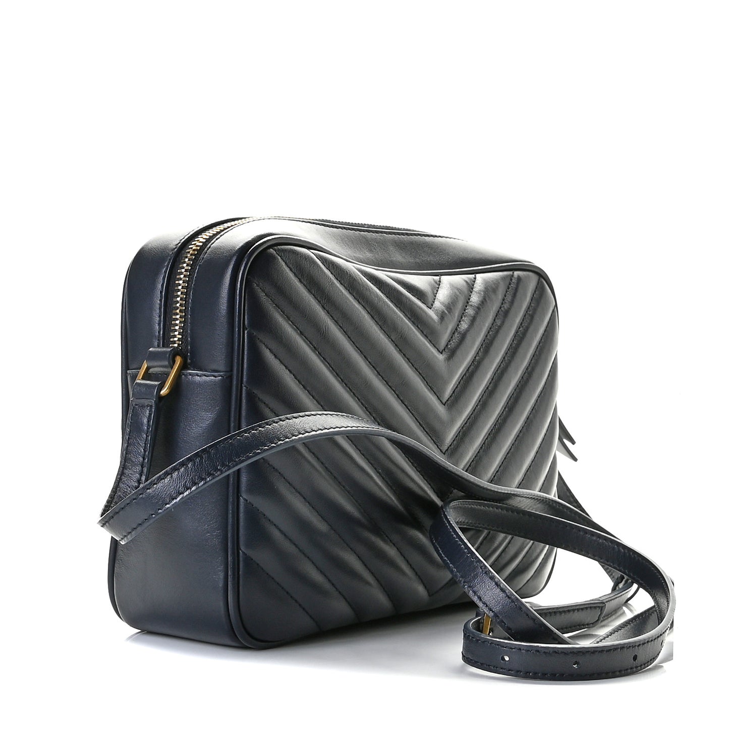 Calfskin Matelasse Monogram Lou Camera Bag Deep Marine