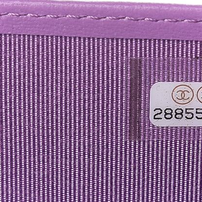 Chanel Lambskin Quilted Passport Holder Purple 6 of 7