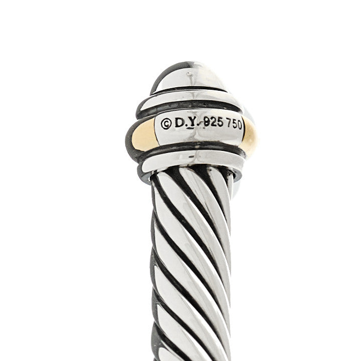 Sterling Silver 18K Yellow Gold 4mm Cable Classics Bracelet