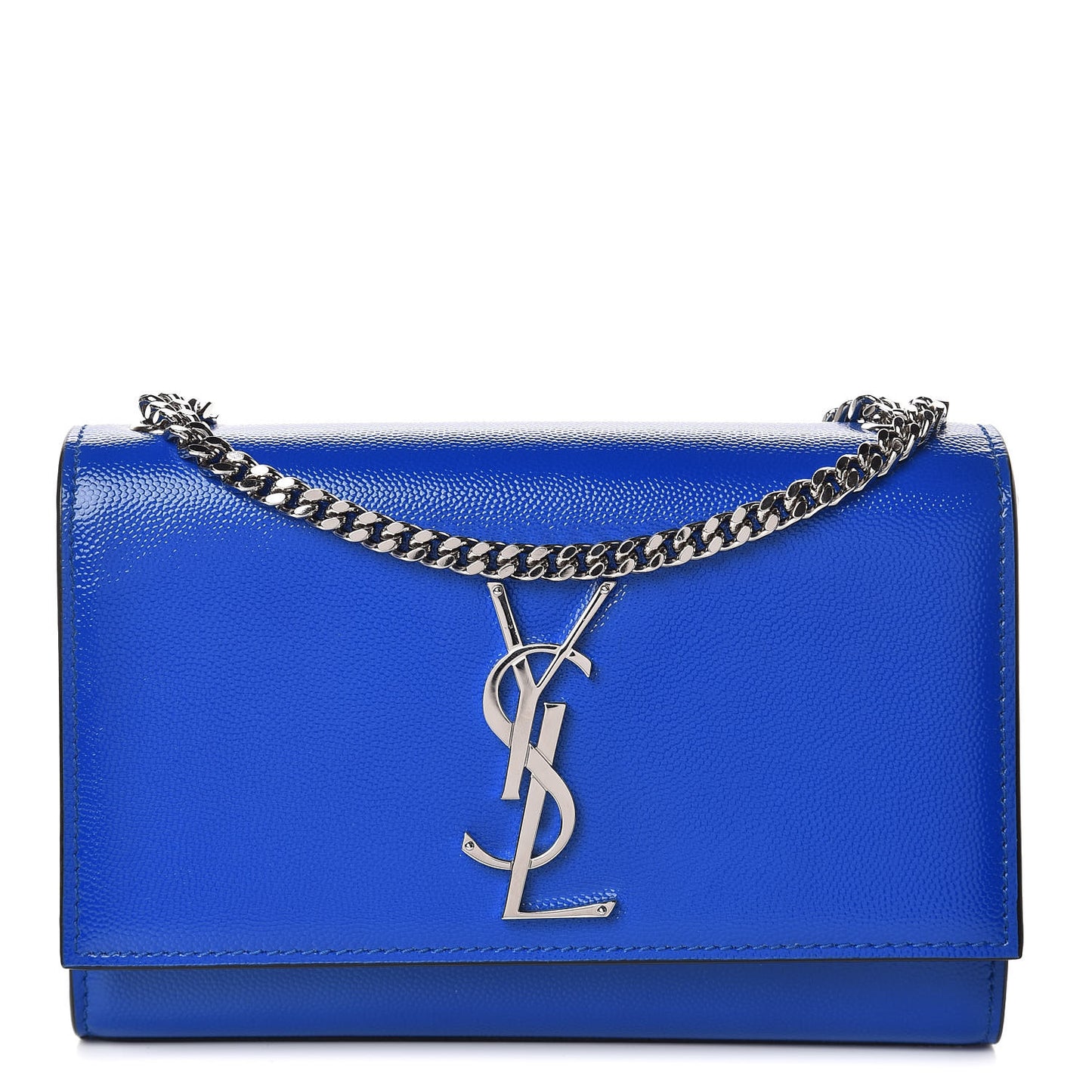 Grain De Poudre Small Classic Monogram Kate Satchel Royal Blue