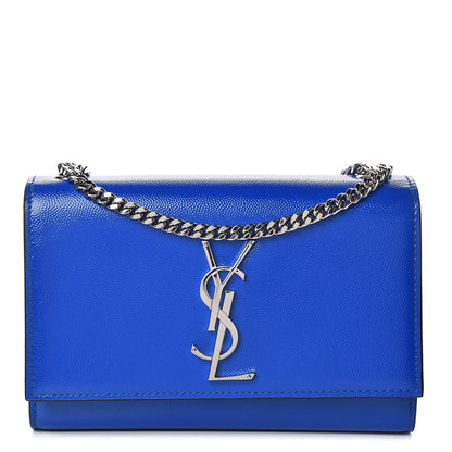 Saint Laurent Grain De Poudre Small Classic Monogram Kate Satchel Royal Blue 1 of 10