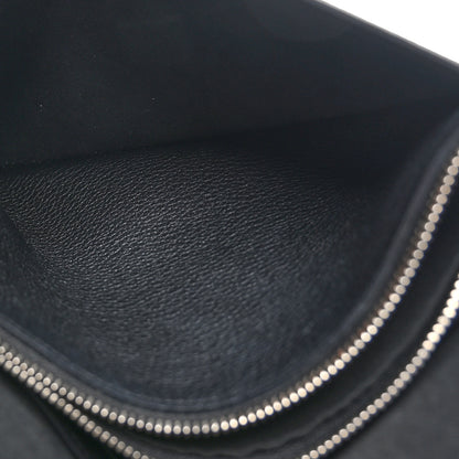 Louis Vuitton LOUIS VUITTON Soft Calfskin My Lockme Chain Pochette Black 5 of 10
